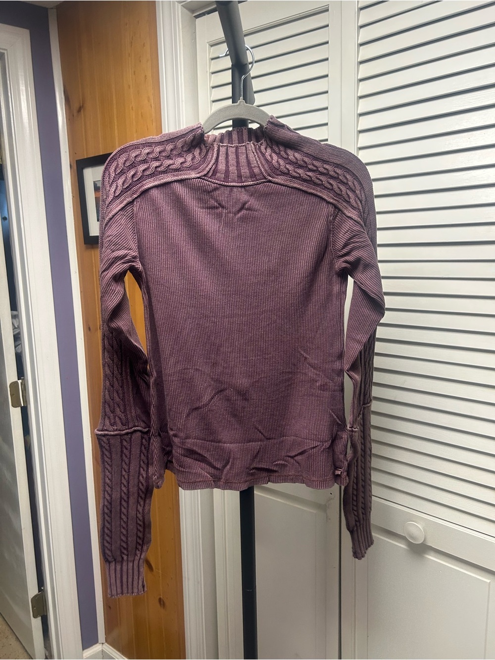 Nwot We The Free breezy Turtleneck dark plum - Picture 5 of 7